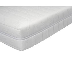 Koudschuim HR45 matras 16 cm dik - CFK vrij en wasbaar 40 °C.  Met Luxe dubbeldoeks afritsbare hoes, doorstikt met 300 grams M2 hollowfiber 70x200