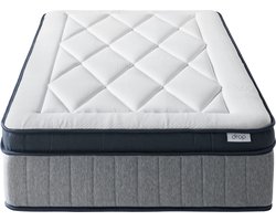 Luxe 5 zone pocketverenmatras Drop® - Elysia - 90x200 cm - Firm - 30 cm dik - met schuimrand en toplaag 7 cm HR45 koudschuim + 1 cm traagschuim - Antibacteriële hoes.