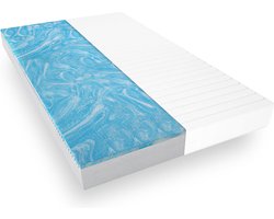 Matras - 7 Zones - 80x200 - koudschuim - gel - premium plus tijk - Stevig