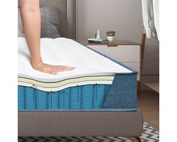 Matras 90x190 Ergonomisch Traagschuim - WOWTTRELAX - 7 Anatomische Comfortzones Hoge Densiteit Transpirant 20,5 cm