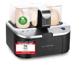 Eierkoker EMERIO Talking egg cooker - kookniveaus zacht middel hard - BPA-vrij EB-123177.1 Eierkoker