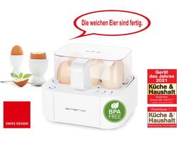 Emerio Smart Eierkoker EB-115560.12 - Drie gaarstanden, met spraakuitvoer (duits), Wit