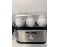 Gastroback Design Mini eierkoker 3 eieren 350 W Zwart, Roestvrijstaal