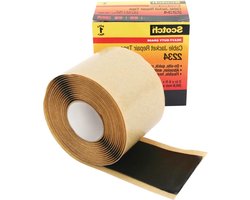 Kabeljas Repair Tape 2234 2" x 6ft Zwart - Sterke Tape voor Reparaties