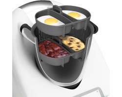 Pocheer-inzetstuk voor Thermomix - Set van 2 - Eierkoker voor 4 gepocheerde eieren en muffins