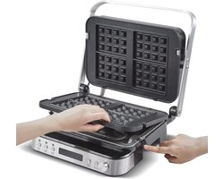 2000 Watt 3-in-1 Kontaktgrill - XL Tischgrill, Wafelijzer en Sandwichmaker zonder Merknamen