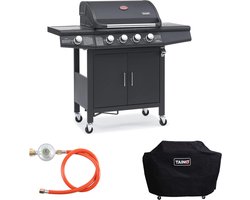 4+1 Gasbarbecue met Roestvrij Stalen Branders, Inclusief Accessoires