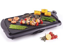 Elektrische Tepanyaki Grill | 2000W Gourmet Bakplaat voor Binnen BBQ | 52 x 27 cm | Eenvoudige Schoonmaak en Verstelbare Temperatuur