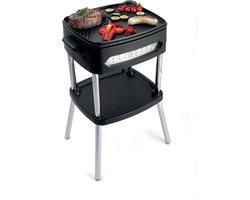 FRITEL Barbecue BBQ 3256 - Elektrische barbecue met deksel + 2000W + Grilloppervlakte 40x36cm + Afneembare grill - Zwart