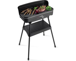 FRITEL Barbecue BBQ 2246 - Elektrische barbecue / Tafelgrill - Grilloppervlak 50x25 cm + 2200W + Onderstel - Zwart