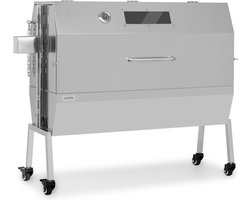 Klarstein Sauenland Pro XL barbecue en draaispit - Rotisserie voor varken - Met deksel - Varken aan het spit - 4 wieltjes en 2 remmen - Speenvarkengrill - BBQ - Roestvrij staal