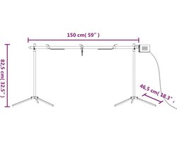 LuxeLivin' - Automatische barbecue met motor 150x46,5x82,5 cm roestvrijstaal