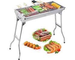 Opvouwbare Houtskool BBQ Grill voor Buiten - Ideaal voor Kamperen en Picknicks