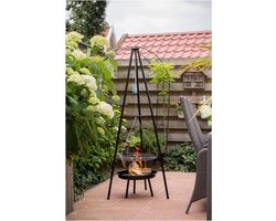 RedFire Tuinbarbecue met driepoot en vuurschaal 50 cm zwart