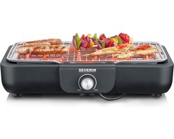 Severin PG 8554 - Electrische Tafel BBQ Grill - 2300 W - 230 °C - Grillrooster - Zwart Roestvrijstaal