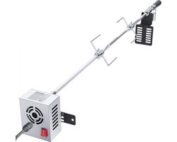 speenvarkensgrill lamsgrill 100,6 cm, 12 kg RVS rotisserie spit braadgrill 9 W, lamsgrill BBQ grill grillwagen barbecue, grote spitgrill geschikt voor kalkoen, ham, etc.