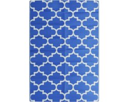 vidaXL - Buitenkleed - 140x200 - cm - polypropeen - blauw