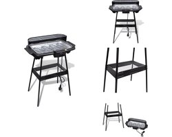 vidaXL Elektrische Barbecue - Elektrische Barbecues - Elektrische Grill - Elektrische Grills - Barbecue elektrisch staand rechthoekig