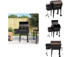 vidaXL Pelletbarbecue - Pelletbarbecues - Pellet Bbq - Pellet Roker - Pelletbarbecue 94 cm ijzer zwart