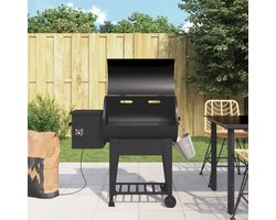 vidaXL Pelletbarbecue met bodemplaat 94 cm ijzer zwart