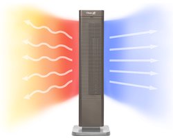 Clean Air Optima® CA-904C - 2in1 Design Ventilator Elektrische Kachel - Verwarmen en Koelen - Stoffilter - Draaicirkel (oscillatie): 80º - Digitale thermostaat instelbaar 15-35°C