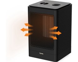 Dynter. HW1500 - Elektrische Kachel - Keramische Heater - Kachelventilator - 1500 Watt Verwarming - Zwart