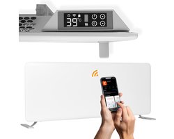 EcoHeat Elektrische Convector met Wifi - App - Convectorkachel Electrisch - Radiator Heater Verwarmingspaneel - Elektrische Verwarming Huis, Kantoor en Badkamer - 1500 Watt