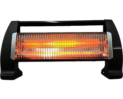 Elektrische Kachel 1400W - Zwart - Infrarood Kachel voor Binnen - Elektrische Verwarming - Infrarood Heater - Elektrische Radiator - Straalkachel Elektrische