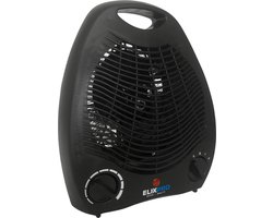 ElixPro - Ventilatorkachel - Elektrische kachel - 2 warmtestanden - 2000Watt- Zwart