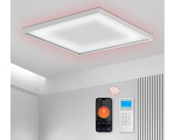 Infrarood Verwarming 360 Watt - Plafond - Elektrische Infrarood Verwarmingspaneel - Vrijstaand - Energiezuinig - met LED verlichting - voor een kamer van 6-10m² - IP44 - incl. afstandsbediening en thermostaat - Bescherming tegen oververhitting