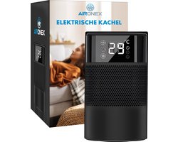 Keramische Elektrische Kachel van Aironex - Zwarte Kachelventilator - Kachel Electrisch 1000 Watt - Verwarming Electrisch - Heater - Ventilatorkachel