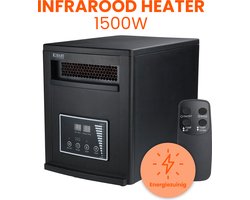 Kibani Infrarood Heater 1500 Watt - Kachel met 3 warmtestanden - Elektrische verwarming