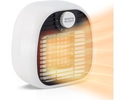 Shutterlight® Mini Elektrische Kachel - 3 standen - Ventilator - Elektrische Verwarming - Ventilatorkachel - Wit