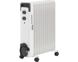 STAHLMANN Olie Radiator Wit ZR17 1500 Watt - Witte Elektrische verwarming energiebesparend tot 30 m² - Elektrische verwarming met thermostaat en 3 verwarmingsniveaus - Elektrische verwarming wit