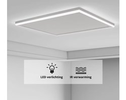 VH Infrarood paneel met LED verlichting - Hoog vermogen IR - Instelbare lichtkleur - LED dimbaar - 63 x 108 cm - 700 W