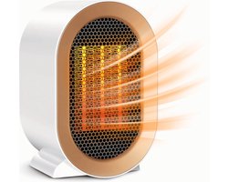 Vulpes Goods® Tech - Elektrische Kachel Pro - Elektrische Verwarming voor Binnen - Ventilatorkachel - Keramische Kachel - Heater - 2 Standen - 1200W - LED Indicatie - Wit