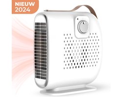 Ye® Pro - Elektrische Kachel - Elektrische Verwarming voor Binnen - Ventilatorkachel - Keramische Kachel - Heater - 2 Standen - 500W - Wit - PRO versie