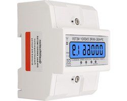 3 Fasen 4-draads Energiemeter LCD Met Achtergrondverlichting 10‑100a 230V 400V AC Energiestroommonitor - Elektriciteitsmeter