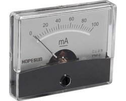 Analoge Paneelmeter Voor Dc Stroommetingen 100Ma Dc / 60 X 47Mm