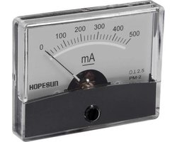 Analoge Paneelmeter Voor Dc Stroommetingen 500Ma Dc / 60 X 47Mm