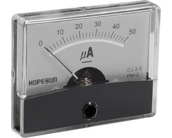 Analoge Paneelmeter Voor Dc Stroommetingen 50µa Dc / 60 X 47Mm