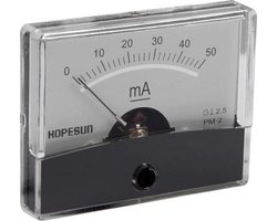 Analoge Paneelmeter Voor Dc Stroommetingen 50Ma Dc / 60 X 47Mm