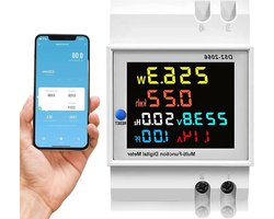 Digitale 1-fase Elektriciteitsmeter Wifi Smart Life 6-in-1 LCD Energiemeter - KWH Energiemeter