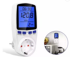 Energiemeter - Kostenmeter - Verbruiksmeter - Energiekostenmeter - Elektriciteitsmeter - Met led verlichting - Stopcontact/meter - Energieverbruiksmeter