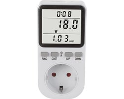 GreenBlue - Energiemeter – Verbruiksmeter - wattmeter - Elektriciteitsmeter – Energiekosten- type F, 220-240V AC, 50Hz, max. belasting 16A, IP20, ingebouwde batterij, GB364 F