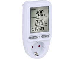 Grundig Energie Vebruiksmeter - KwH Meter voor Stopcontact - Energieverbruiksmeter voor Kostenbesparing - Energie Meter Electriciteit Max. 3680W - LCD Display