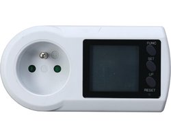 Profile Energiemeter Stopcontact - Verbruiksmeter - LCD Display - Wit - SCHUKO