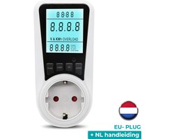 RebiGoods Energiemeter met Led verlicht display - Verbruiksmeter - Voltagemeter - Elektriciteitsmeter - Energie besparen - Nederlandstalige handleiding