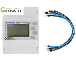 SDM630-Modbus voor Growatt Omvormers met Aansluit Kabelset