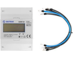 SDM72D MID - 3 Fase kWh meter met puls uitgang (MID gekeurd) met Aansluit Kabelset